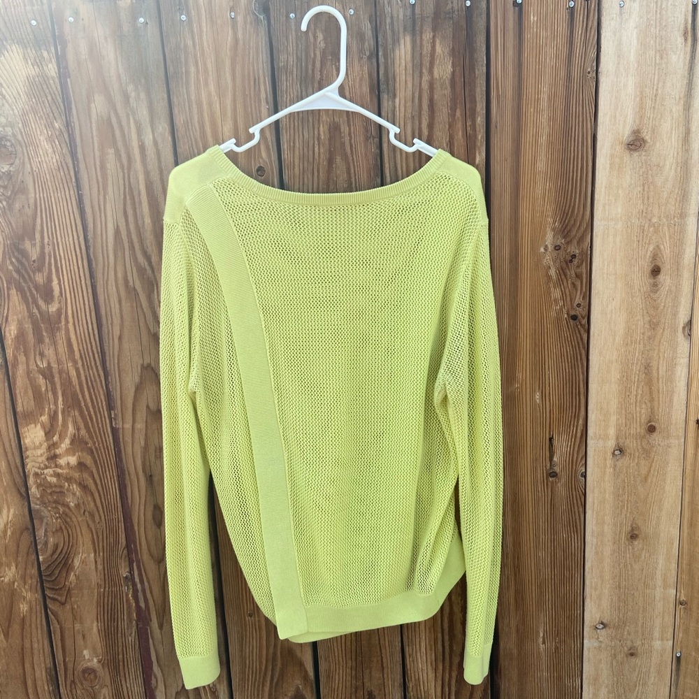 CAbi Lemon Mesh Sweater